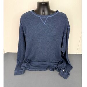 Solaris Shirt Mens 3XT Blue Waffle Knit Thermal Long Sleeve Crew Neck RN 58909
